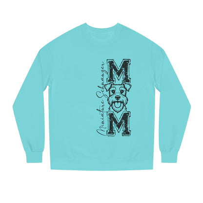 Mom Crewneck Sweatshirt — "MOM" Vintage Lettering with Happy Dog Illustration