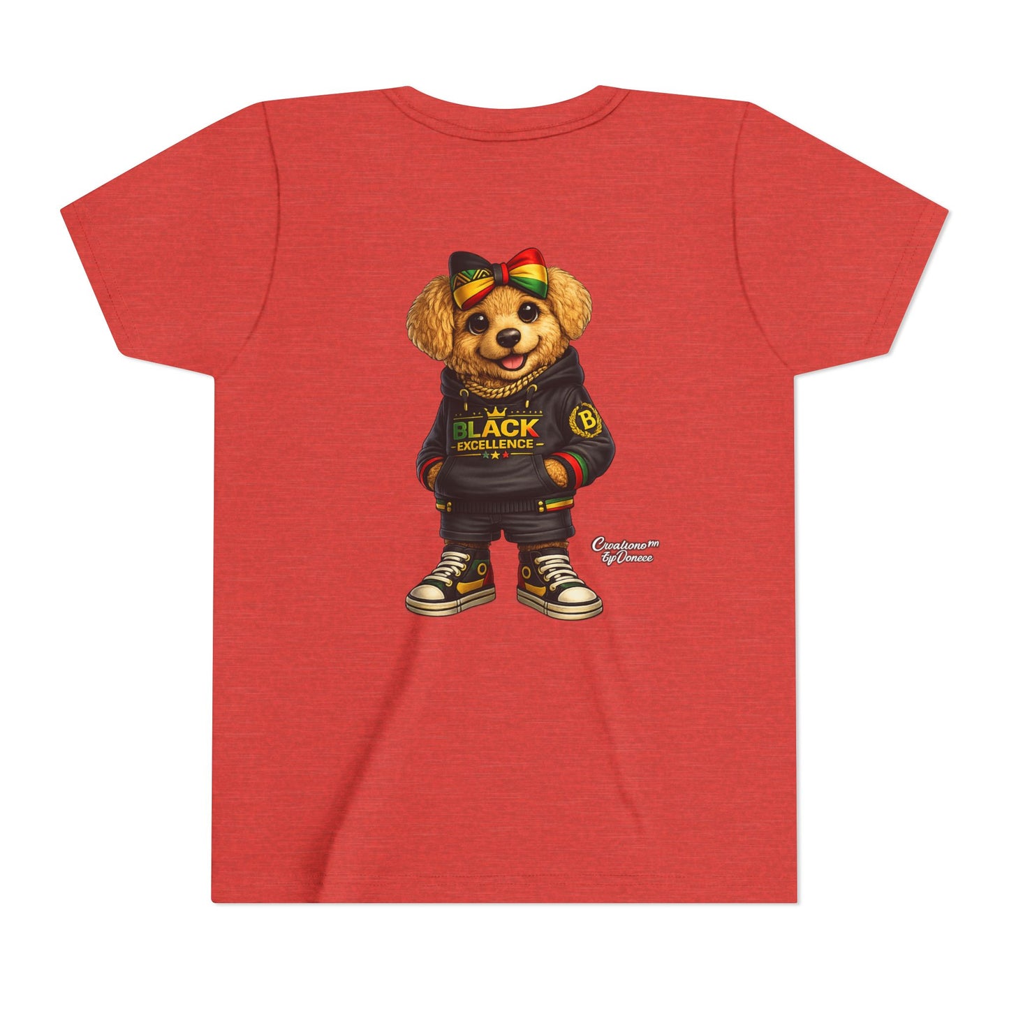 Youth Tee — Rasta Teddy "Black Excellence" Graphic Shirt