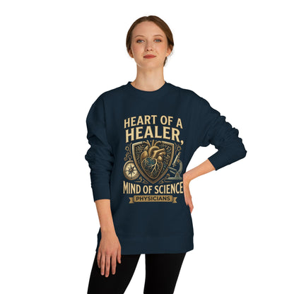 Physician Sweatshirt — "Heart of a Healer, Mind of Science" Medical Crewneck