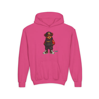 Youth Bear Hoodie – Streetwear Teddy Graphic Pullover for Kids