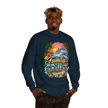Family Cruise Sweatshirt – Tropical Cruise Vacation Crew Neck