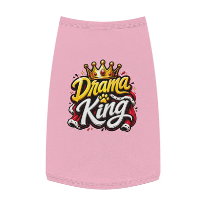 Drama King Pet Tank Top – Crown Graphic Dog Shirt