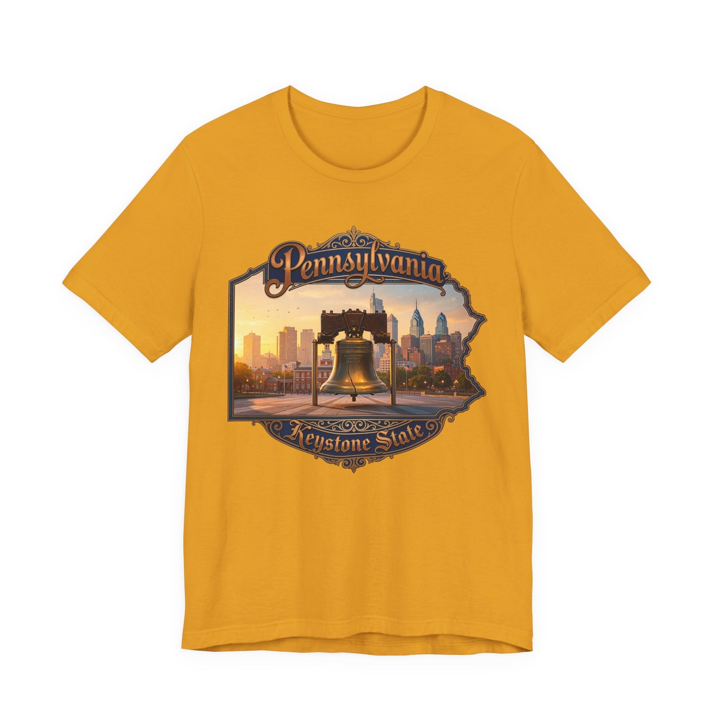 Pennsylvania Keystone State T-Shirt — Liberty Bell & Philadelphia Skyline Tee