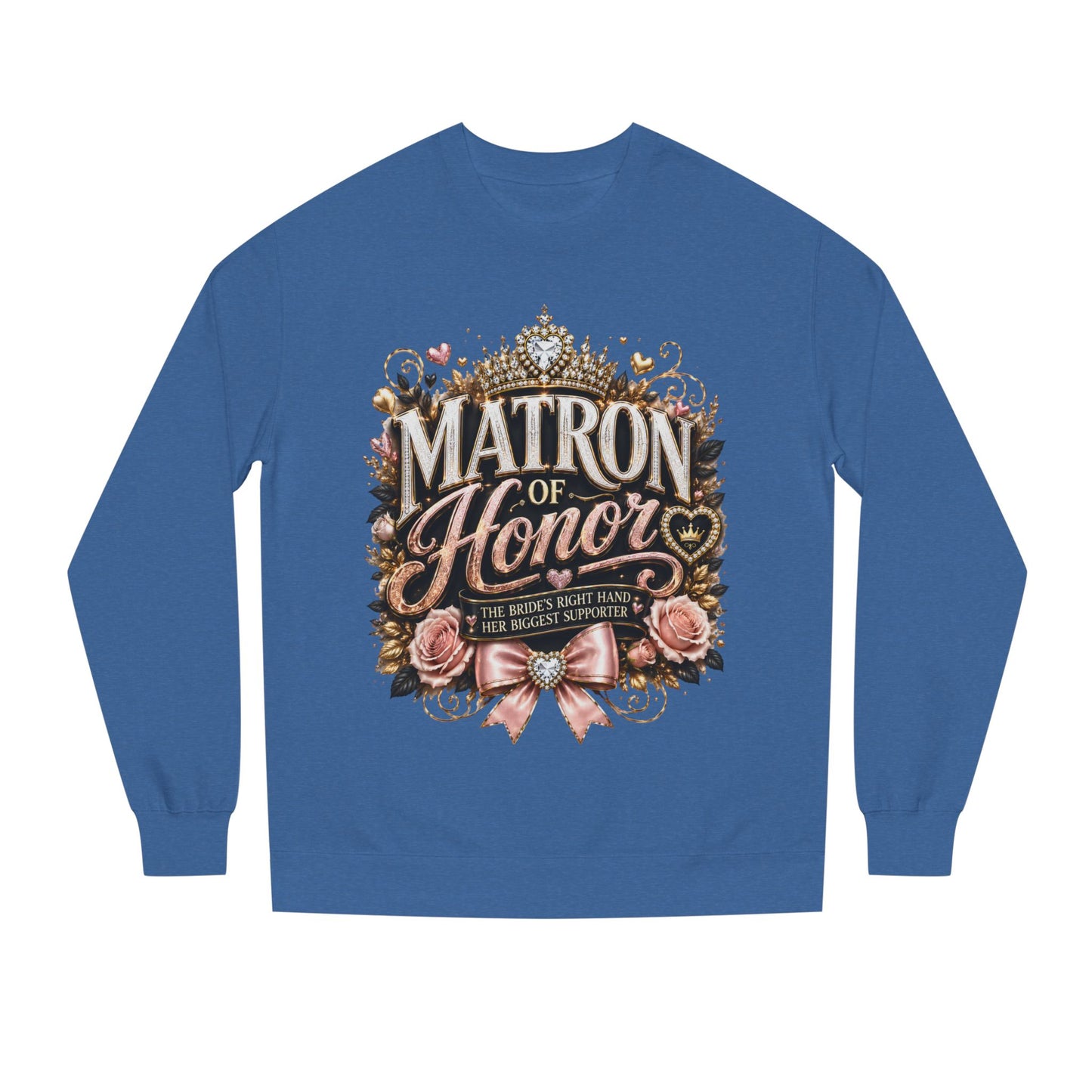 Matron of Honor Sweatshirt — Elegant Bridal Party Crewneck