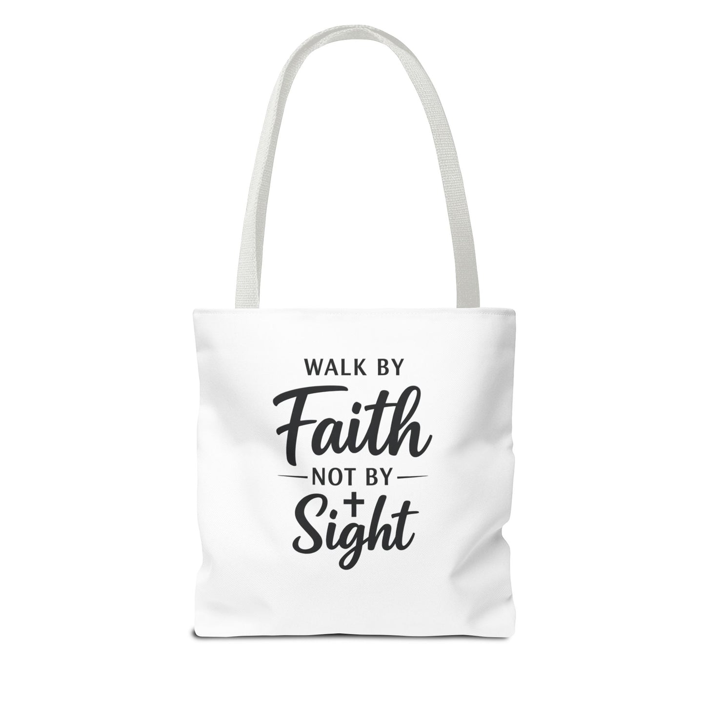 Faith Tote Bag — "Walk by Faith Not by Sight" Inspirational Canvas Tote