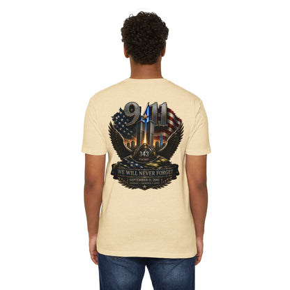 9/11 Memorial T-Shirt — "We Will Never Forget" Tribute Tee