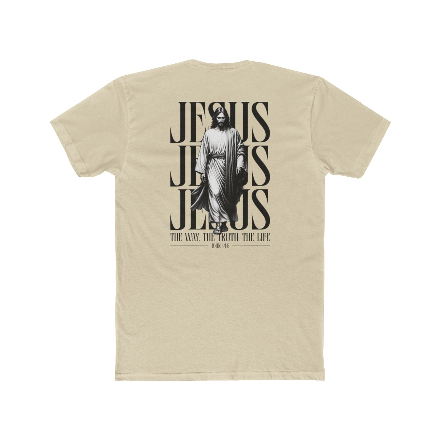 Jesus Typography Graphic Tee — "The Way The Truth The Life" Christian T‑Shirt
