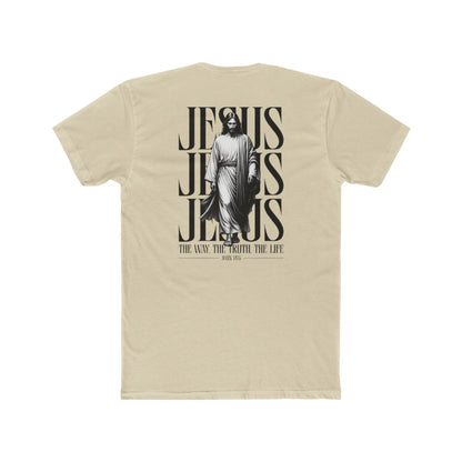 Jesus Typography Graphic Tee — "The Way The Truth The Life" Christian T‑Shirt