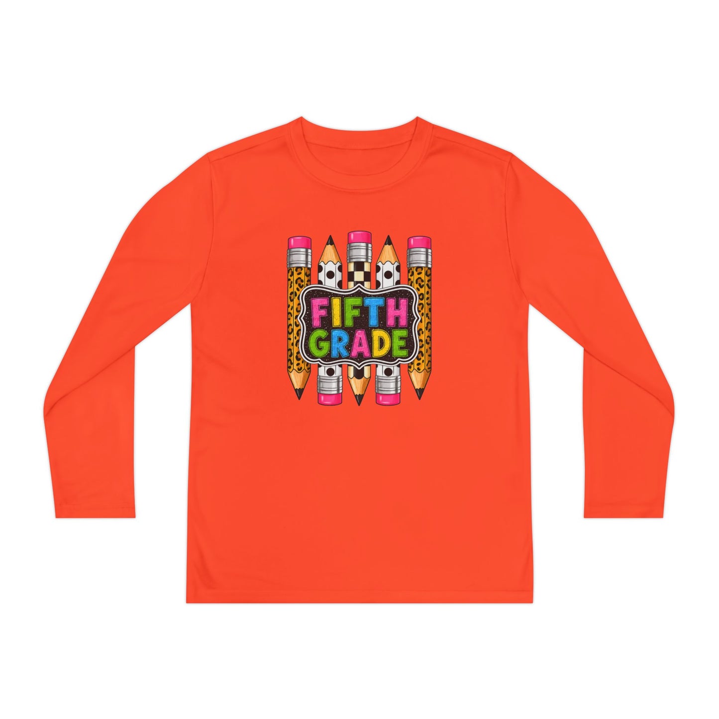 Fifth Grade Pencil Graphic Youth Long Sleeve Tee