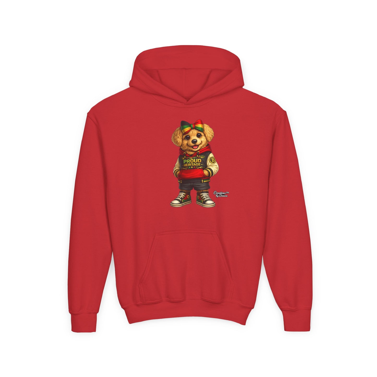 Youth Hoodie — 'Proud Heritage' Teddy Bear Streetwear Kids Pullover