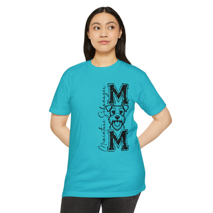 MOM Schnauzer Vertical Graphic T-Shirt — Funny Dog Mom Tee