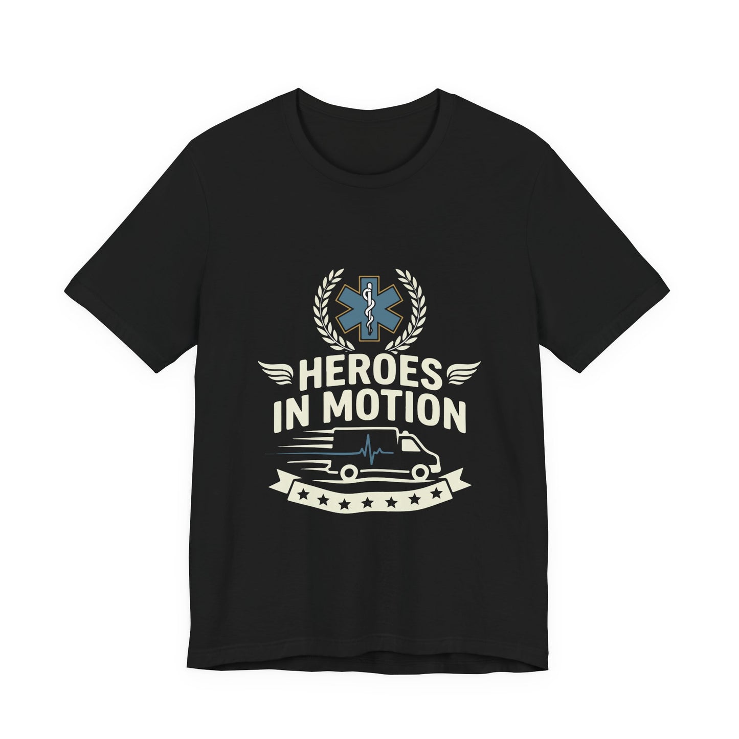 EMT "Heroes in Motion" Tee - Paramedic Ambulance Tribute Shirt