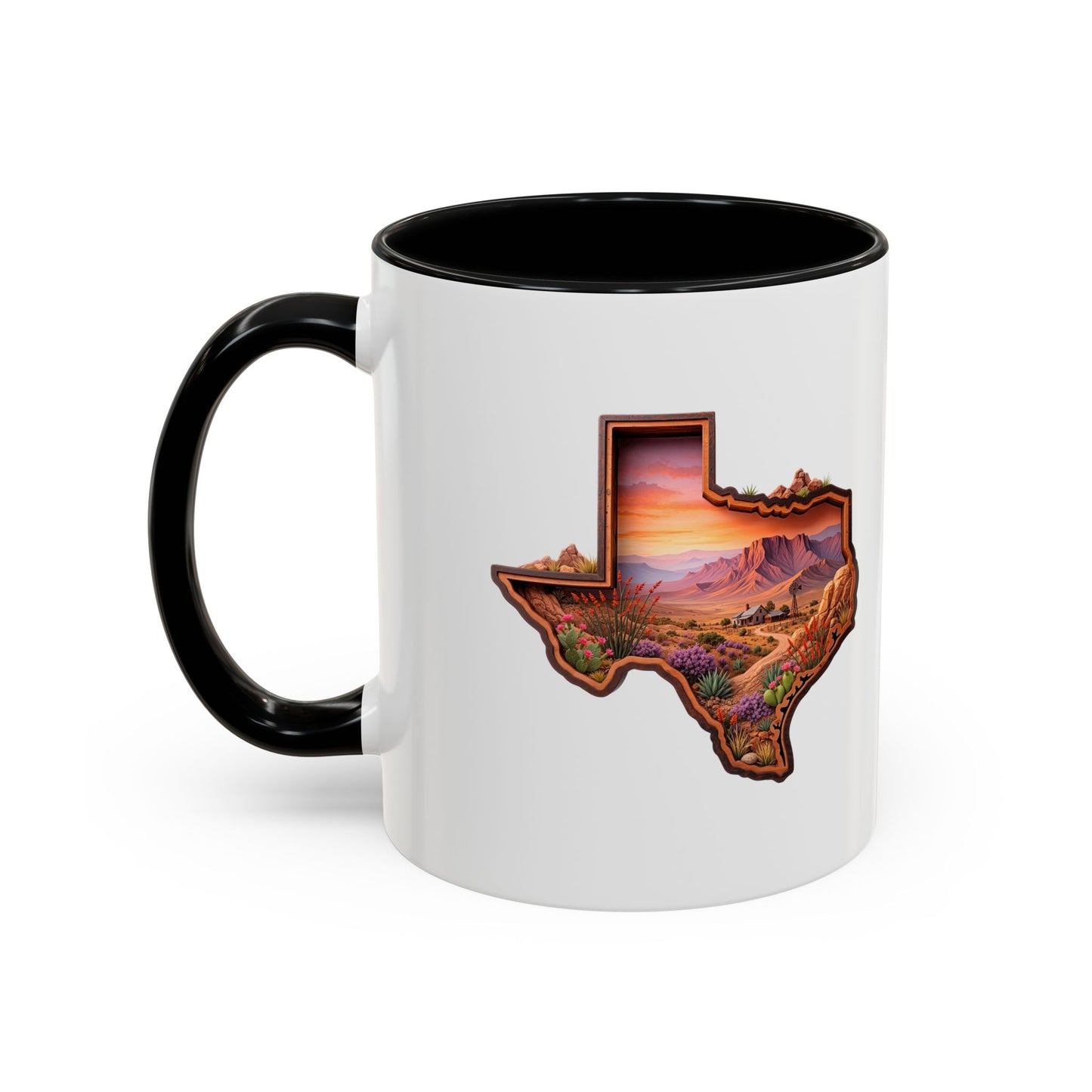 Texas Sunset Accent Coffee Mug – Scenic Lone Star State Landscape (11/15oz)