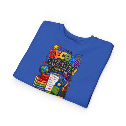 I'm a Second Grader Toddler Sweatshirt — Cute Back-to-School Kids Crewneck