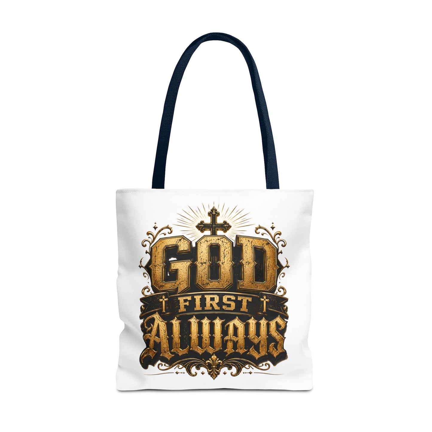 God First Always Tote Bag — Christian Faith Inspirational Canvas Tote