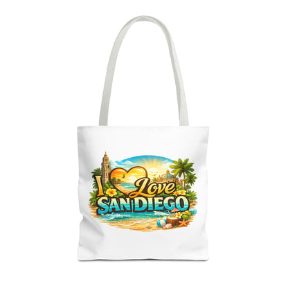 San Diego Tote Bag - "I Love San Diego" Beach City Souvenir