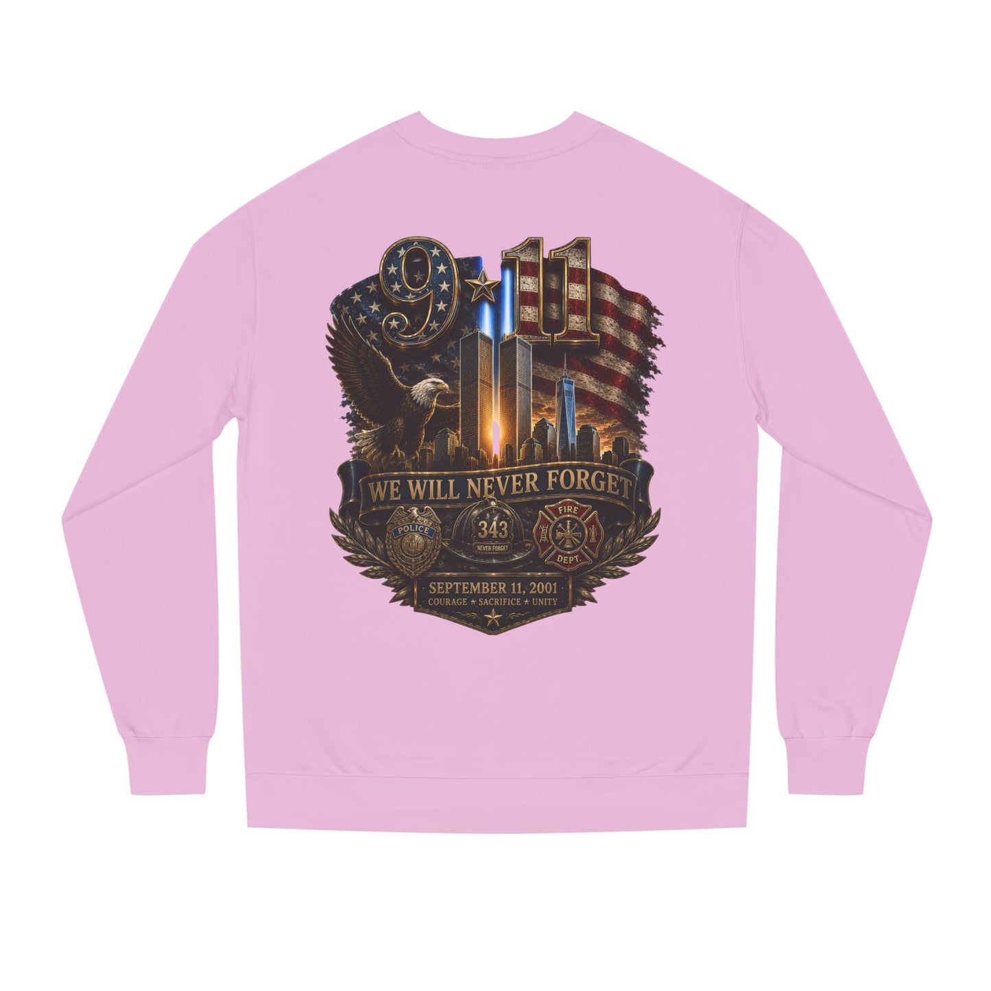 9/11 We Will Never Forget Memorial Sweatshirt