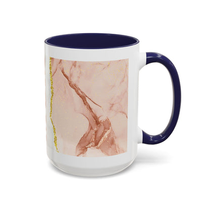 Mom Marble Accent Coffee Mug — Rose Gold & Gold Vein 11/15oz Gift
