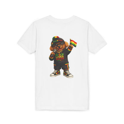 Youth Tee — Kid Bear Black Lives Matter Rasta Flag Shirt