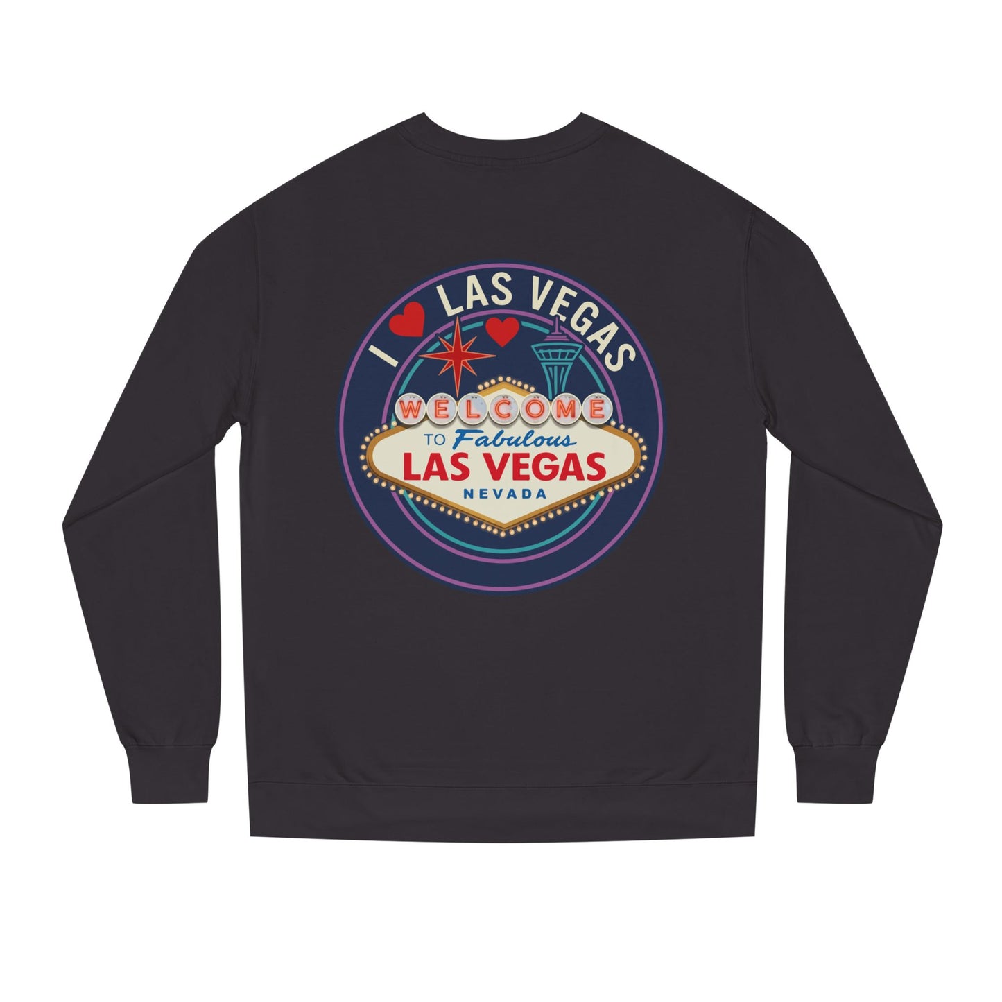 Las Vegas Welcome Sign Sweatshirt – Retro "I  Las Vegas" Crewneck