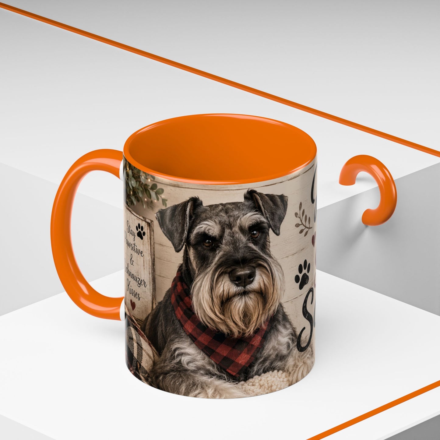 Standard Schnauzer Accent Coffee Mug — "Home Is Where My Standard Schnauzer Is"