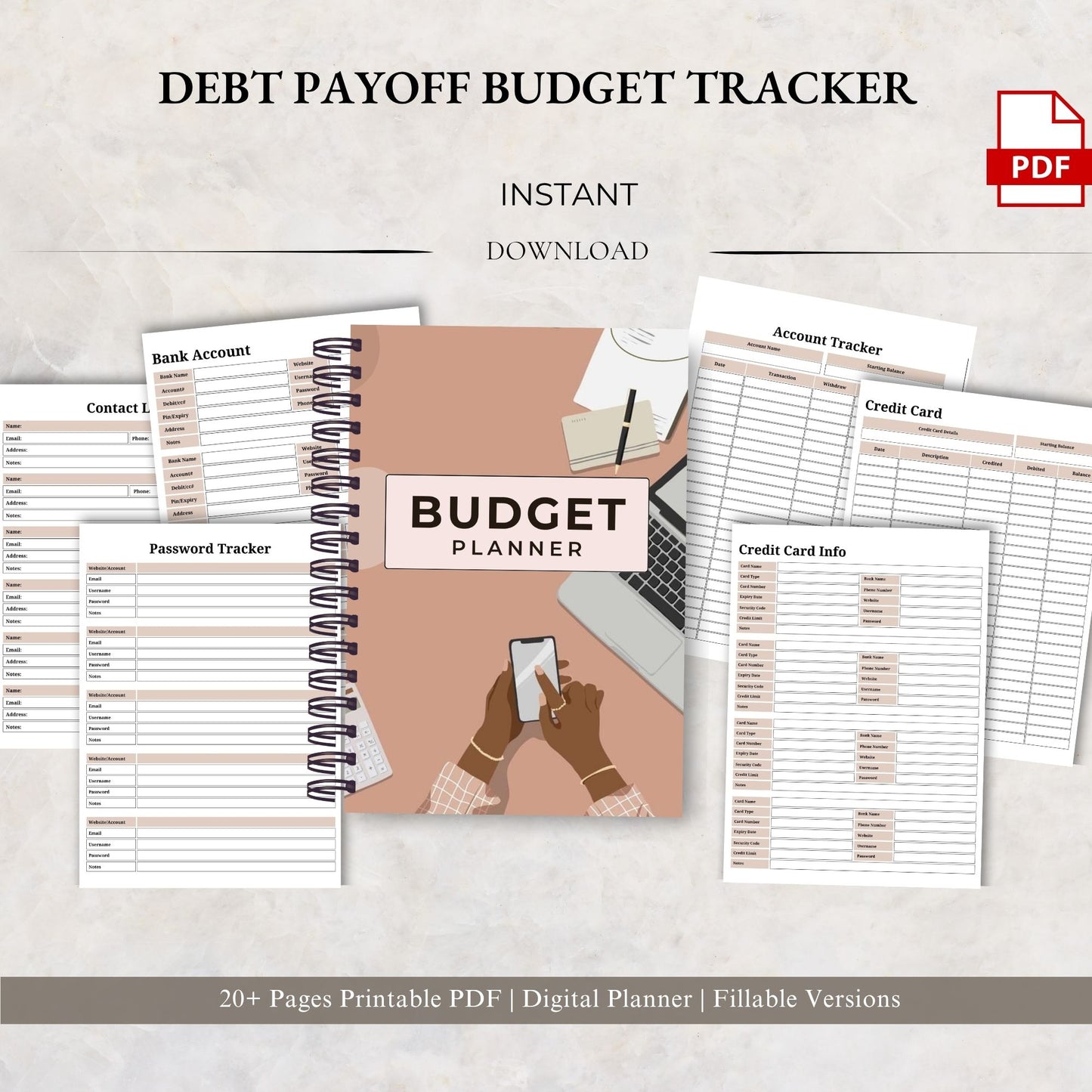 Debt Payoff Tracker Printable | Budget Debt Planner | Debt Snowball Tracker | Financial Tracker | Debt Free Planner PDF