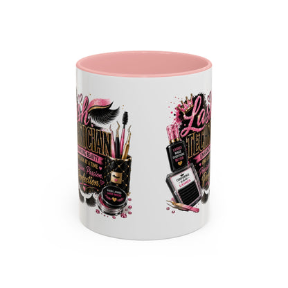 Lash Technician Coffee Mug – 'Enhancing Beauty One Lash at a Time' Accent Mug