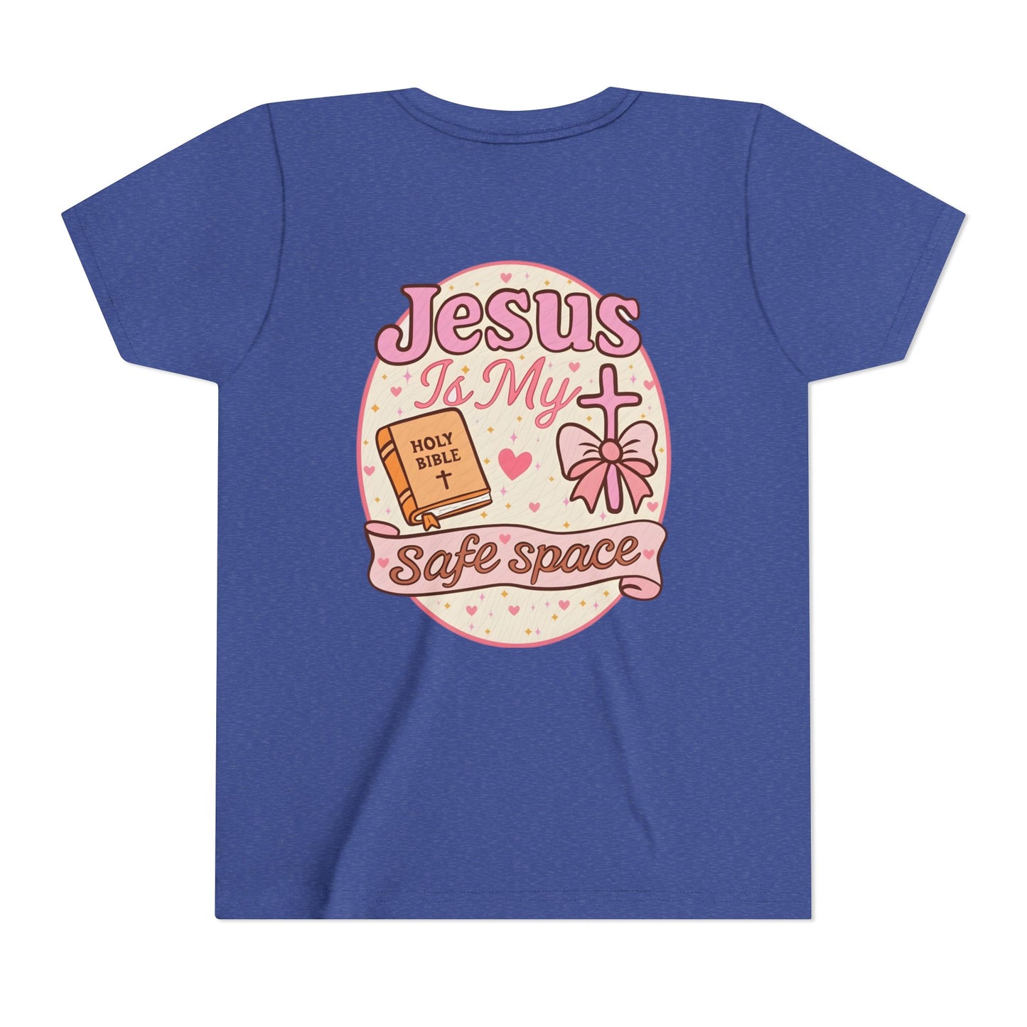 Youth Tee — "Jesus Is My Safe Space" Christian Kids T-Shirt