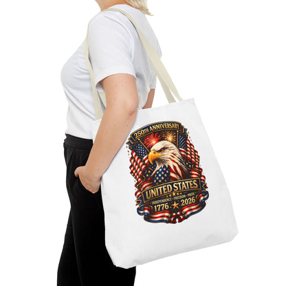 250th Anniversary United States Eagle Tote Bag — 1776–2026 Patriotic Cotton Tote