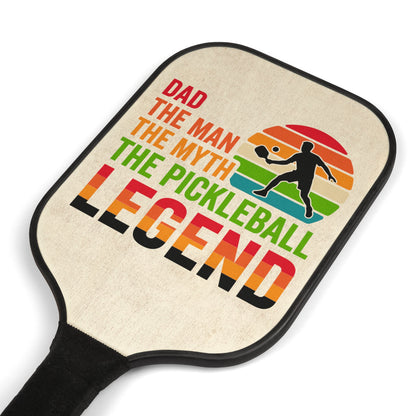 Pickleball Paddle Set — "Dad The Man The Myth The Pickleball Legend" Paddle Kit