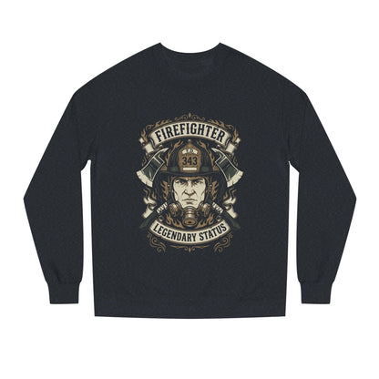 Firefighter Crewneck Sweatshirt — "Legendary Status" Graphic