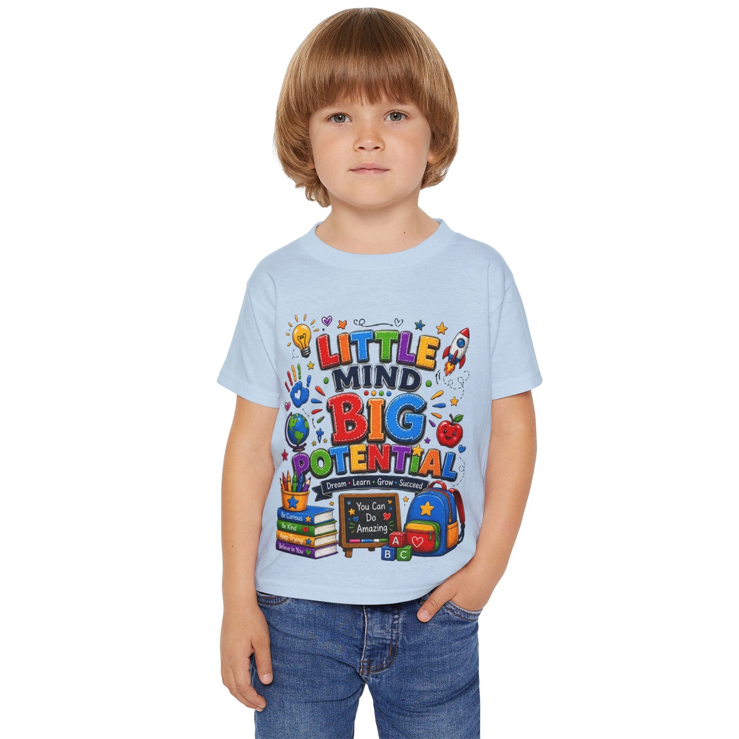 Toddler T‑Shirt — "Little Mind Big Potential" Back‑to‑School Graphic Tee