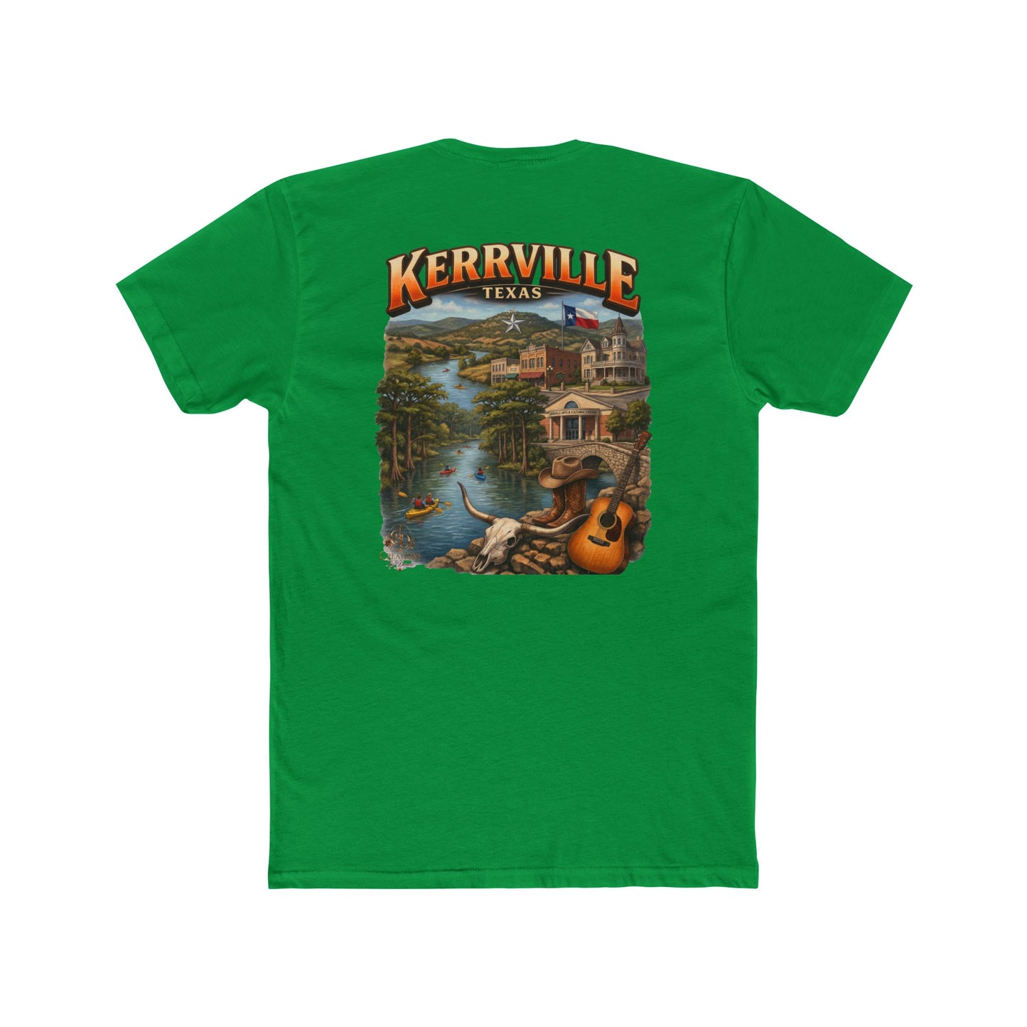 Kerrville Texas Scenic T-Shirt — Riverfront Guitar Vintage Travel Tee