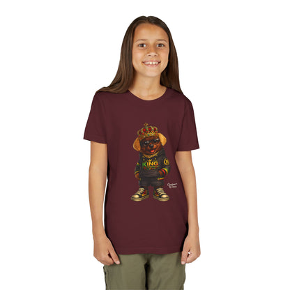 Youth Tee — 'Lil King' Crowned Bear Graphic Shirt