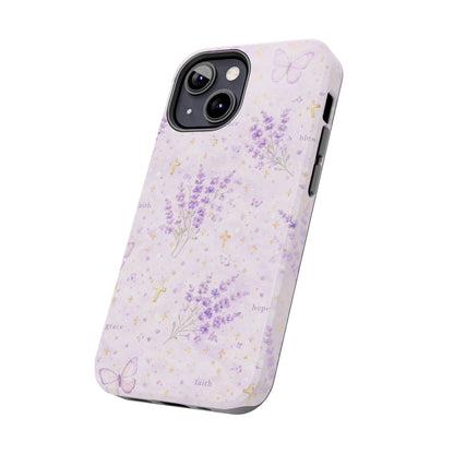 Faith Grace Blessed Phone Case | Christian Floral iPhone Case