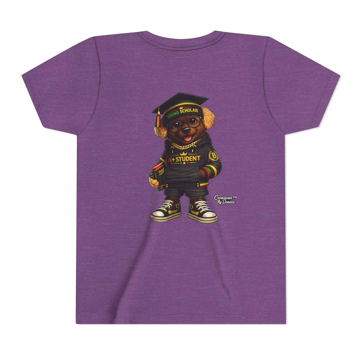 Youth Tee — Scholar Student Bear Graduation Graphic