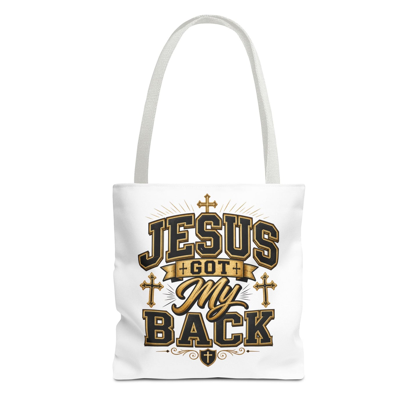 Jesus Got My Back Tote Bag — Faith-Based Christian Inspirational Carryall