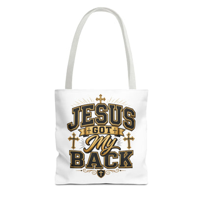 Jesus Got My Back Tote Bag — Faith-Based Christian Inspirational Carryall