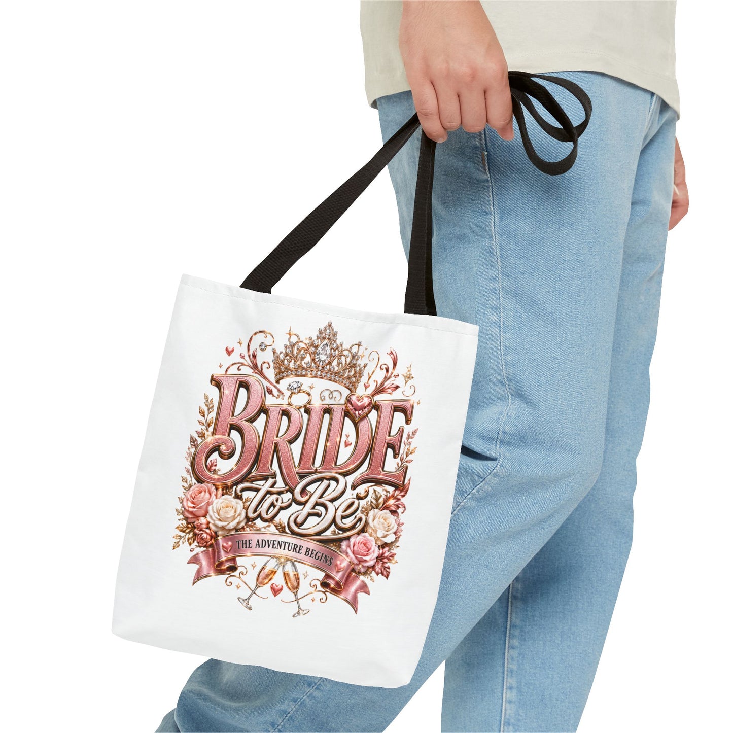 Bride-to-Be Floral Tote Bag - Bachelorette Gift & Bridal Shower Accessory