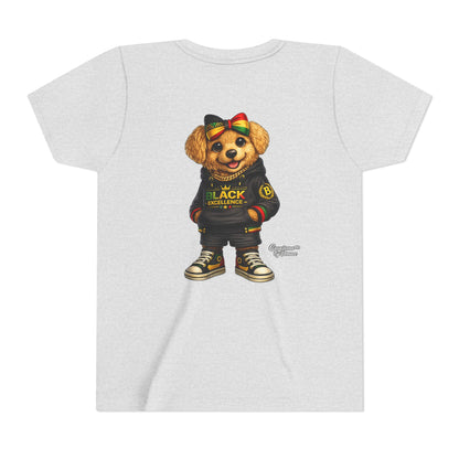 Youth Tee — Rasta Teddy "Black Excellence" Graphic Shirt
