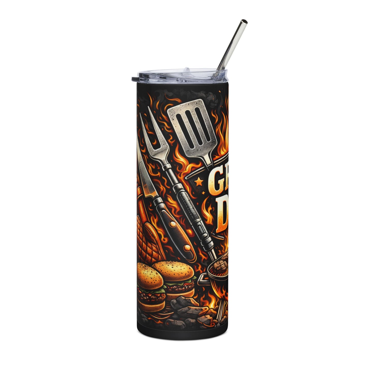 Grill Dad 20oz Stainless Steel Tumbler – BBQ Grillmaster Travel Cup