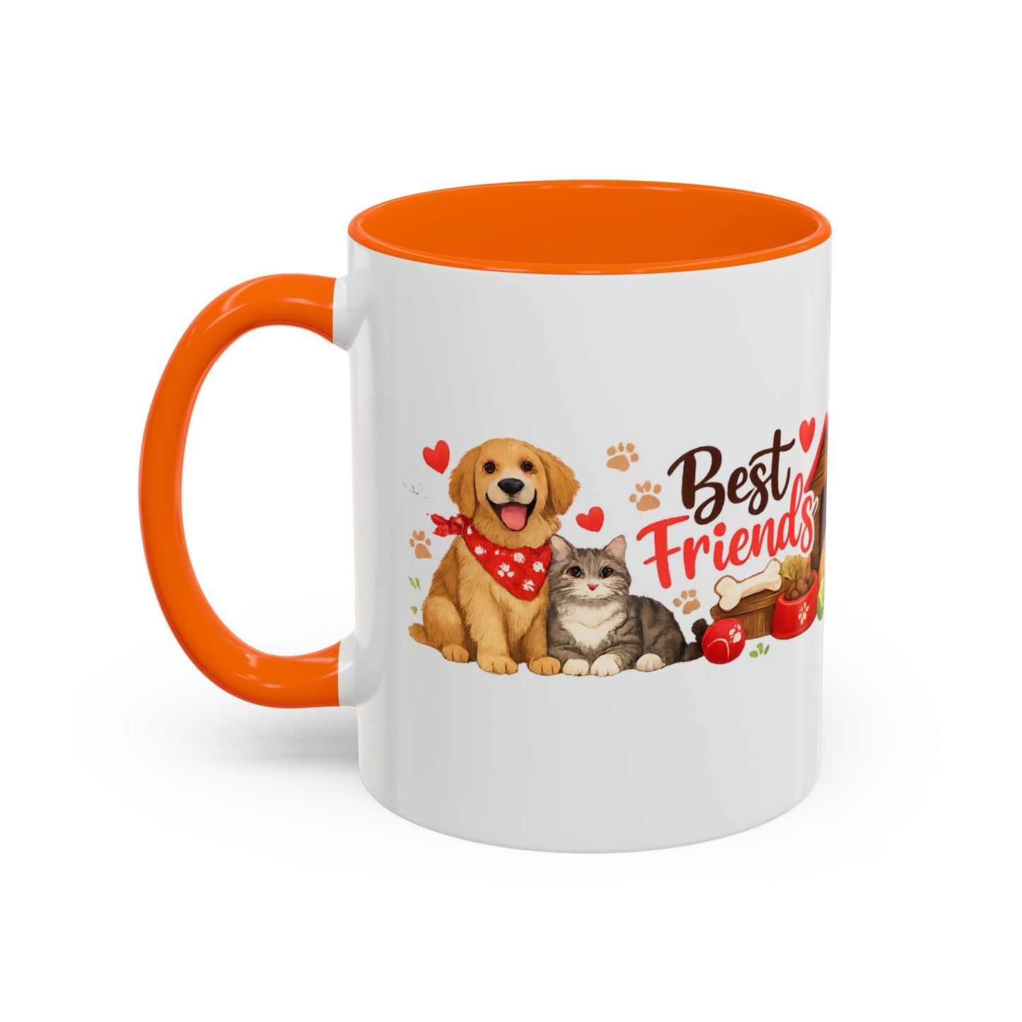 Dog Lover Accent Coffee Mug — “Love is a Four-Legged Word” Ceramic Gift