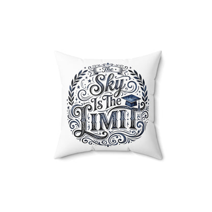 “The Sky Is The Limit” Graduation Throw Pillow — Inspirational College Grad Gift