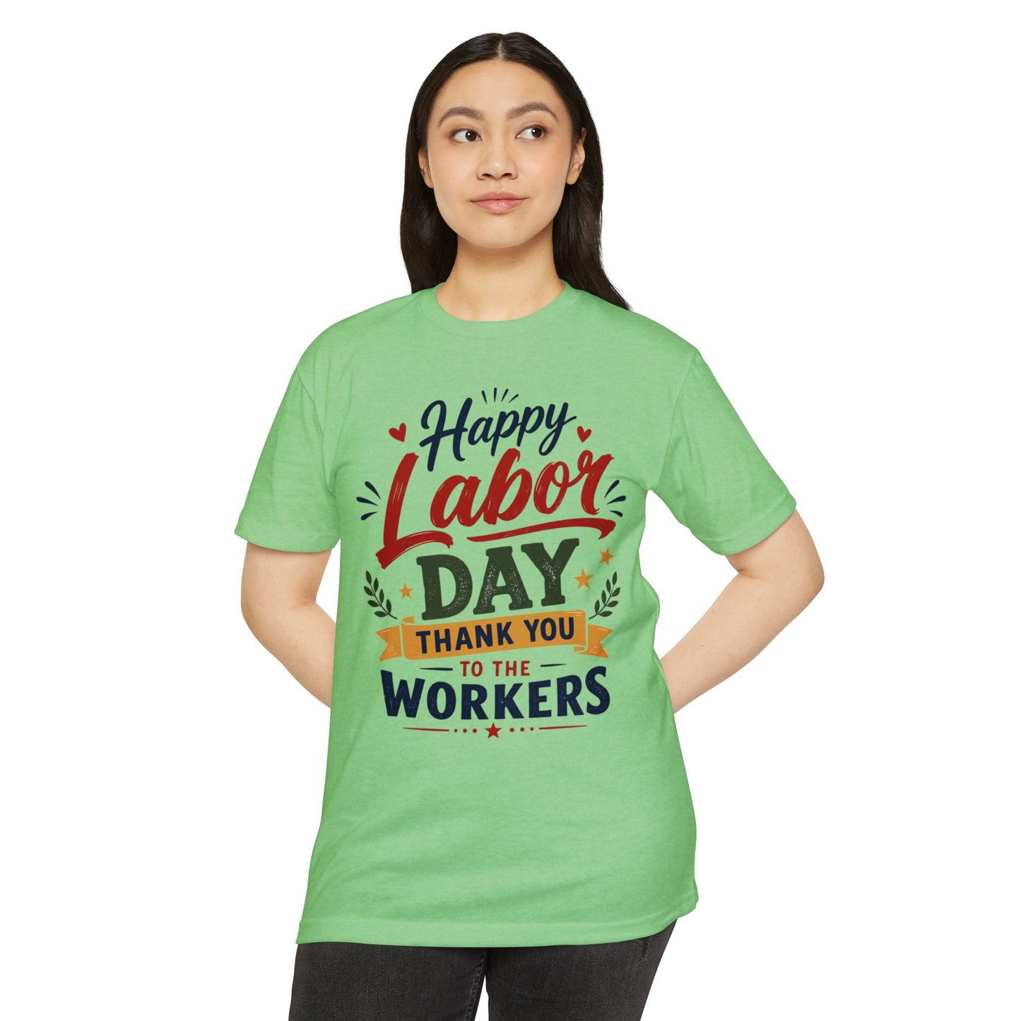 Labor Day T-Shirt — "Happy Labor Day Thank You to the Workers" Patriotic Holiday Tee