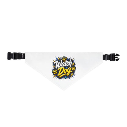 Watch Dog Clip-On Pet Bandana — Funny Protective Dog Collar Accessory
