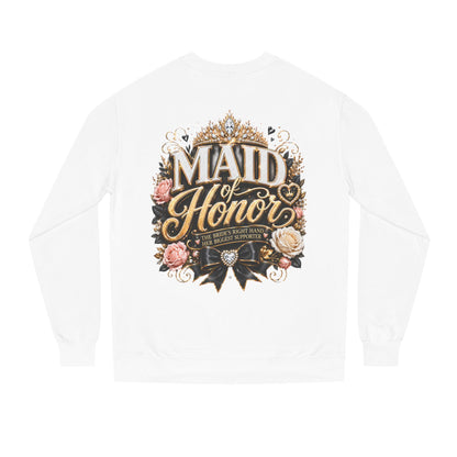 Maid of Honor Sweatshirt - Floral Crown Bridal Party Crewneck