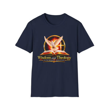 Wisdom and Theology T-Shirt — Dove, Bible & Cross Christian Tee