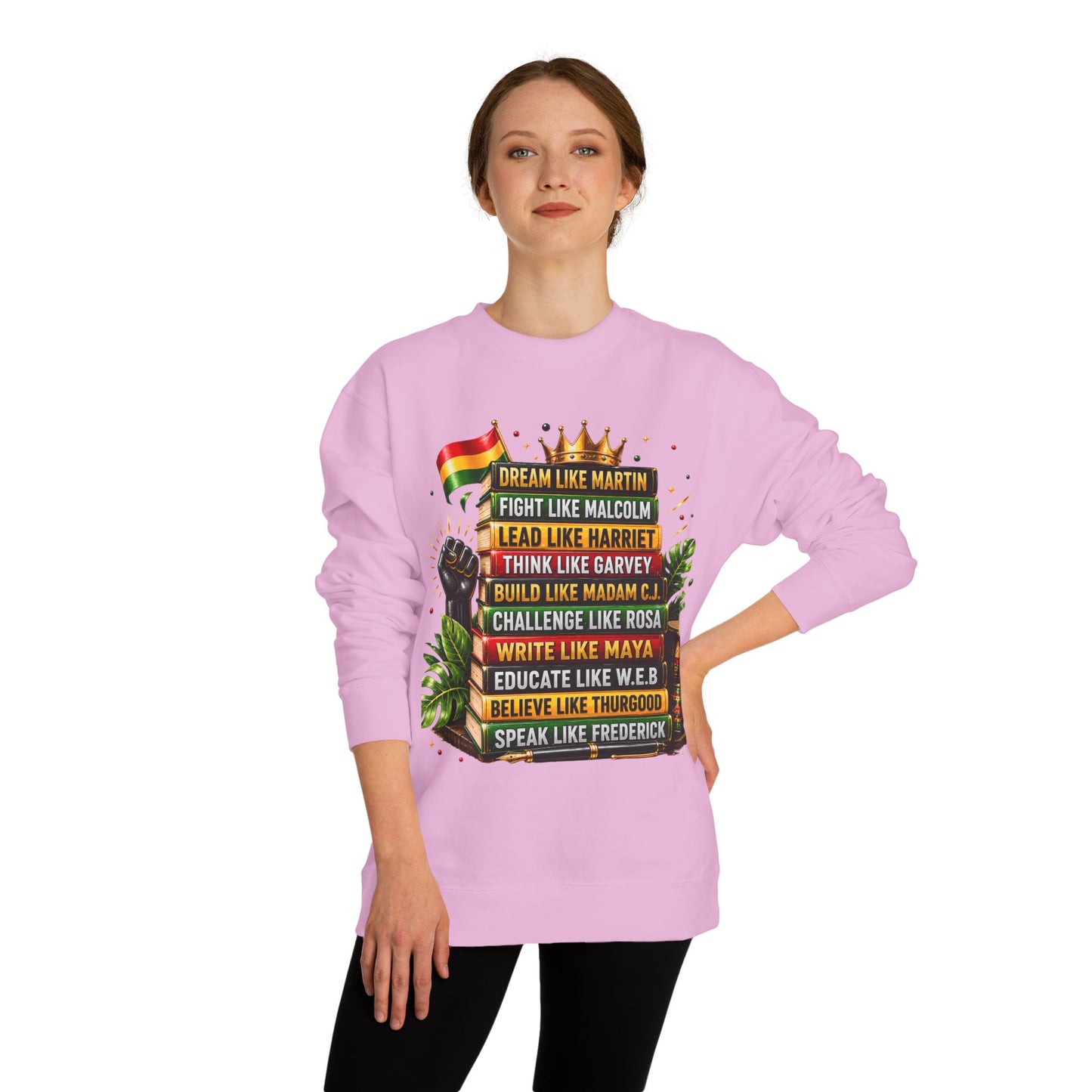 Inspirational Black History Sweatshirt — Dream Like Martin • Lead Like Harriet Crewneck
