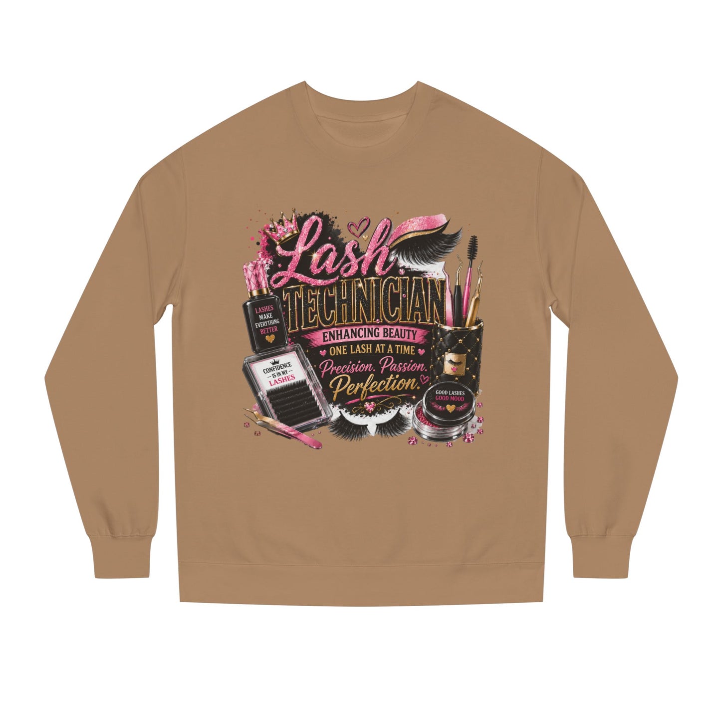 Lash Technician Crewneck Sweatshirt — Professional Eyelash Artist Apparel