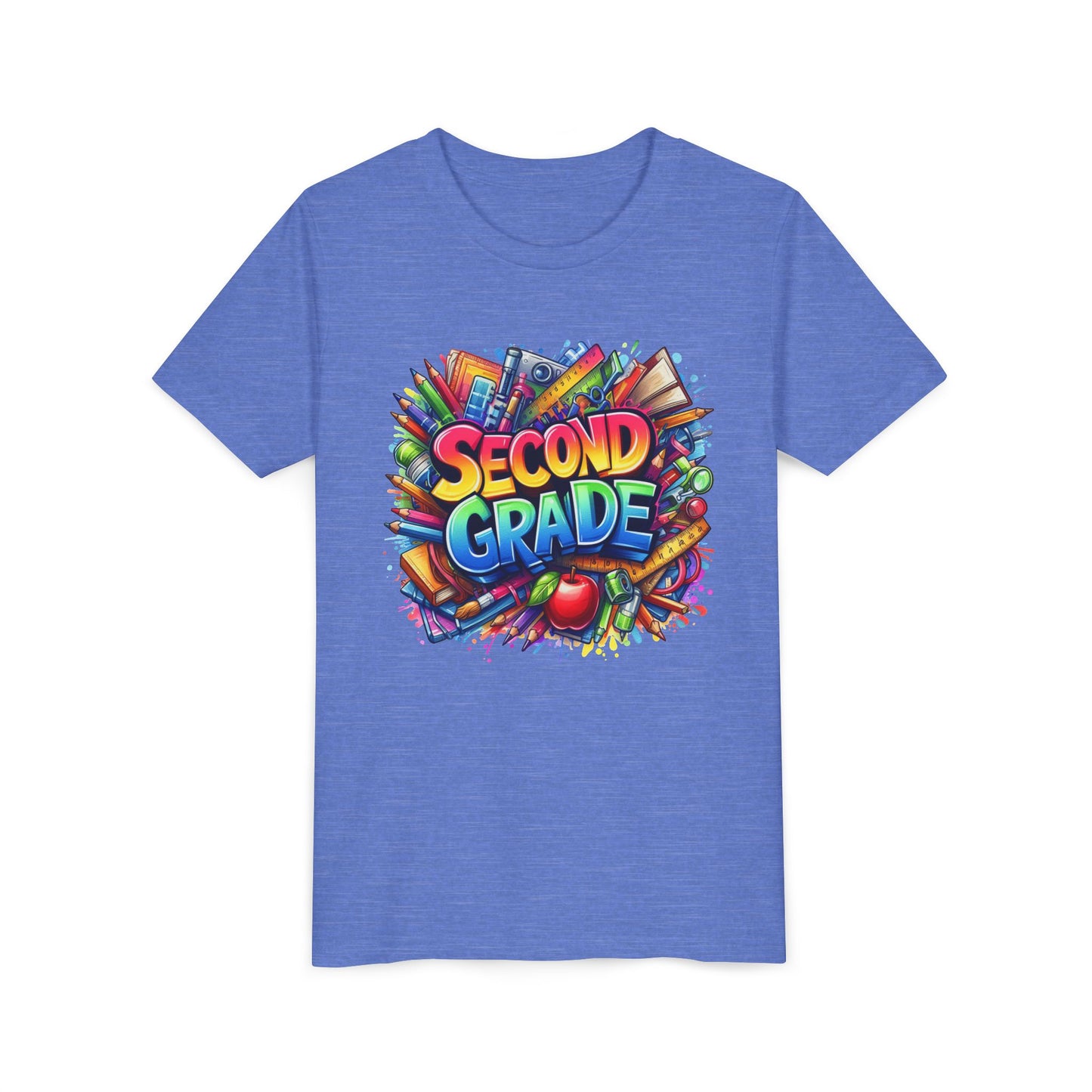 Second Grade Youth Tee — Colorful Back-to-School Kids T-Shirt